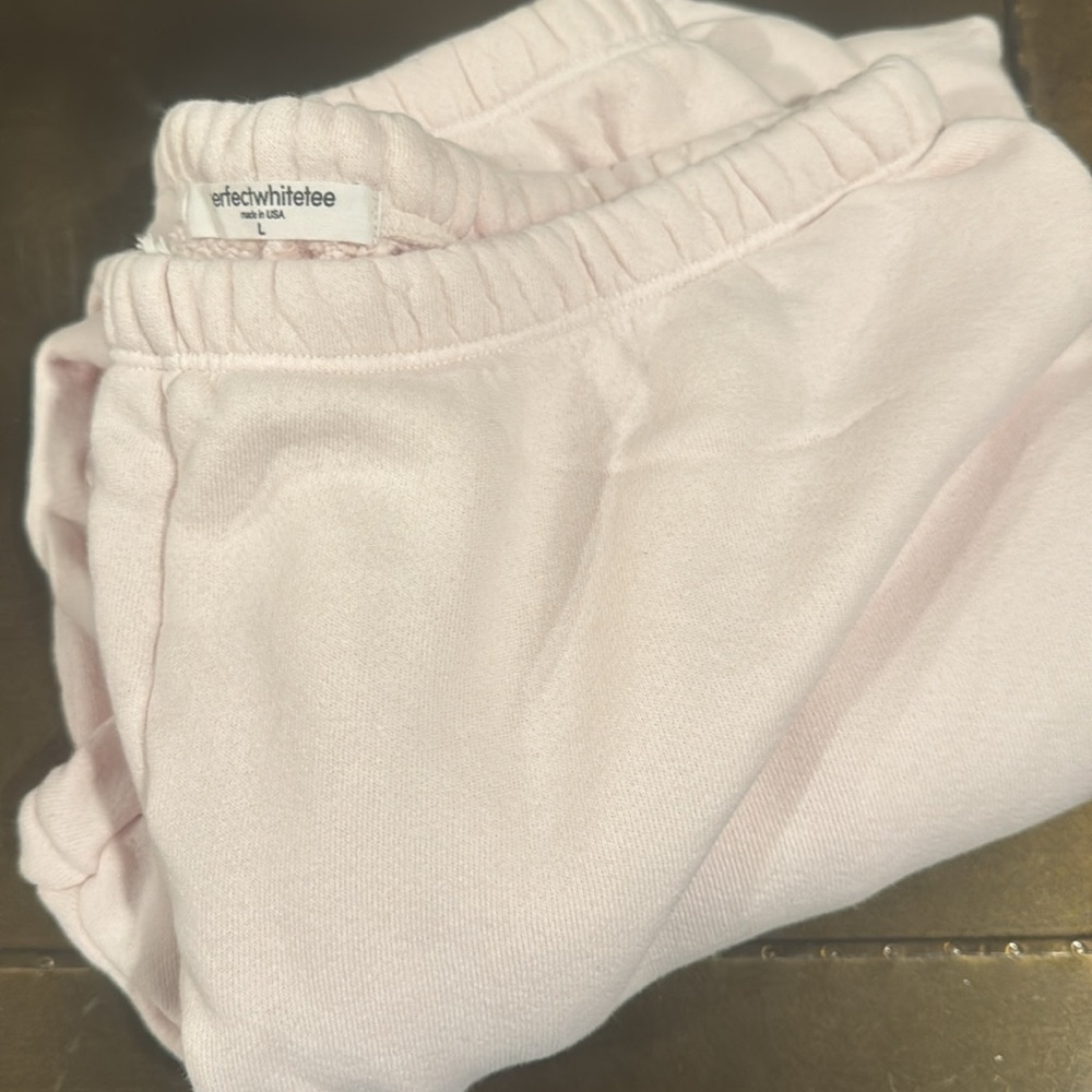 Limited edition pale pink perfect white tee joggers